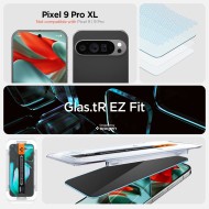 2 броя стъклени протектори за дисплей на Google Pixel 9 Pro XL от от Spigen Glas.TR "Ez Fit" HD - Privacy