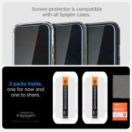 2 броя стъклени протектори за дисплей на Google Pixel 9 Pro XL от от Spigen Glas.TR "Ez Fit" HD - Privacy