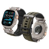 Силиконова каишка за Apple Watch 6 / 7 / 8 / 9 / 10 / SE / ULTRA 1 / 2 (44 / 45 / 46 / 49 MM) от Spigen DuraPro Armor  - Military Green