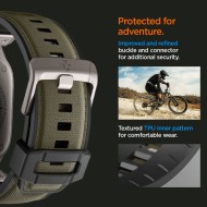 Силиконова каишка за Apple Watch 6 / 7 / 8 / 9 / 10 / SE / ULTRA 1 / 2 (44 / 45 / 46 / 49 MM) от Spigen DuraPro Armor  - Military Green