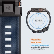 Силиконова каишка за Apple Watch 6 / 7 / 8 / 9 / 10 / SE / ULTRA 1 / 2 (44 / 45 / 46 / 49 MM) от Spigen DuraPro Armor  - Navy Blue