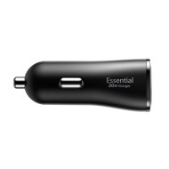 Зарядно за автомобил USB-A / USB-A 30W от Spigen Essential EV302 - Черен
