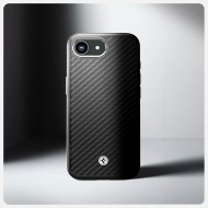 Хибриден кейс с MagSafe за iPhone 16е от Spigen Enzo Aramid Mag -Matte Black