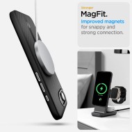 Хибриден кейс с MagSafe за iPhone 16е от Spigen Enzo Aramid Mag -Matte Black