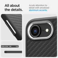Хибриден кейс с MagSafe за iPhone 16е от Spigen Enzo Aramid Mag -Matte Black