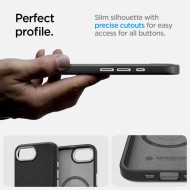 Хибриден кейс с MagSafe за iPhone 16е от Spigen Enzo Aramid Mag -Matte Black