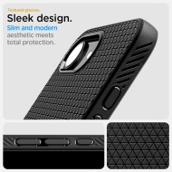 Силиконов кейс за iPhone 16e от Spigen Liquid Air - Matte Black