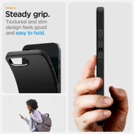 Силиконов кейс за iPhone 16e от Spigen Liquid Air - Matte Black