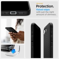 Силиконов кейс за iPhone 16e от Spigen Liquid Air - Matte Black