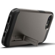Удароустойчив, твърд кейс с MagSafe за iPhone 16e от Spigen Tough Armor Mag - Gunmetal