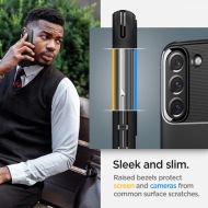 Удароустойчив кейс за Samsung Galaxy S22 от Spigen Rugged Armor - Черен