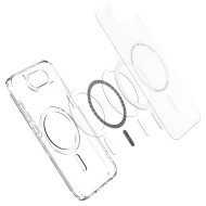Удароустойчив кейс с MagSafe пръстен заiPhone 16e   от Spigen Ultra Hybrid Mag - Frost White
