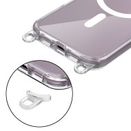 Кейс с ремък и MagSafe за iPhone 16e от Tech-Protect FlexAir Chain - Прозрачен
