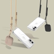 Кейс с ремък и MagSafe за iPhone 16e от Tech-Protect FlexAir Chain - Прозрачен