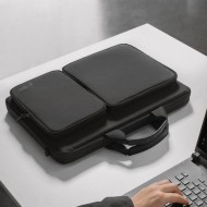 Удароустойчива чанта за лаптоп 17 инча с 4 джоба отTech-Protect Defender Bag - Черен