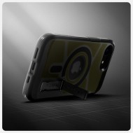 Удароустойчив, твърд кейс с MagSafe за iPhone 16e  от Spigen Tough Armor Mag - Blacka