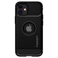 Удароустойчив кейс за iPhone 12 Mini от Spigen Rugged Armor - Черен