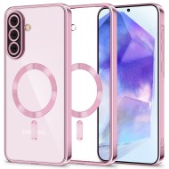 Твърд кейс с MagSafe и протектор за камерата на Samsung Galaxy A56 5G от Tech-Protect MagFlex - Rose Gold