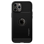 Удароустойчив кейс за iPhone 12 / 12 Pro от Spigen Rugged Armor - Черен