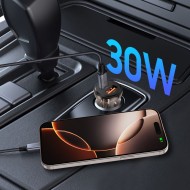 Зарядно за автомобил с USB-A / USB-C PD30W и QC3.0 от Tech Protect CC01 - Черно