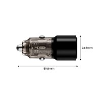 Зарядно за автомобил с 2x USB - C 100W от Tech Protect CC03 - Черно