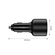 Бързо зарядно за автомобил с 3 порта от Tech Protect  CC04 PD175W - Черно