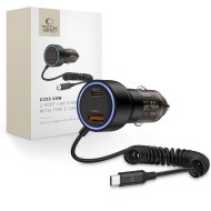 TECH-PROTECT CC05 2-PORT CAR CHARGER PD60W + CABLE BLACK