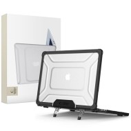 Калъф за стойка за MacBook Air 15 M2 / M3 / M4 / 2023-2025 от Tech Protect SmartShell Pro - Черен / Прозрачен