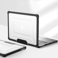 Калъф със стойка за MacBook Air 13 M2 / M3 / M4 / 2023-2025 от Tech Protect SmartShell Pro - Черен / Прозрачен