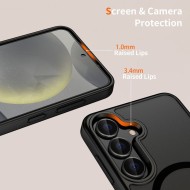 Твърд кейс с MagSafe пръстен за Samsung Galaxy S25 Edge от Tech-Protect MagMat - Matte Black