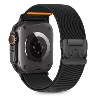 Найлонова каишка за Apple Watch 6 / 7 / 8 / 9 / 10 / SE / ULTRA 1 / 2 (44 / 45 / 46 / 49 MM) от Tech Protect Nylon Claps - Черна