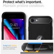 Удароустойчив кейс за iPhone SE от Spigen Rugged Armor - Черен