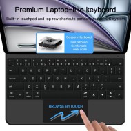 Магнитен калъф с клавиатура за iPad Pro 4/5/6 (12.9" 2020/2021/2022) / Air 1/2 (13" 2024-2025) от Tech Protect Smartcase Magnetic+ - Черен