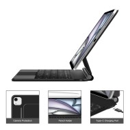 Магнитен калъф с клавиатура за iPad Pro 4/5/6 (12.9" 2020/2021/2022) / Air 1/2 (13" 2024-2025) от Tech Protect Smartcase Magnetic+ - Черен