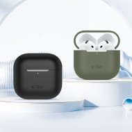 Силиконов кейс за Apple AirPods 4 от Tech Protect Silicone - Черен