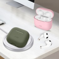 Силиконов кейс за Apple AirPods 4 от Tech Protect Silicone - Черен