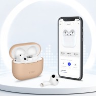 Силиконов кейс за Apple AirPods 4 от Tech Protect Silicone - Черен