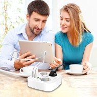 Многофункционален захранващ разклонител с 4 порта и 200 см. кабел от Tech Protect PCS3X4 - Бял
