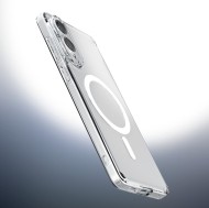 Удароустойчив кейс с MagSafe пръстен за Samsung Galaxy S25 Edge от Spigen Ultra Hybrid Mag - Clear / White