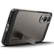 Удароустойчив, твърд кейс с MagSafe за Samsung Galaxy S25 Edge от Spigen Tough Armor Mag - Gunmetal