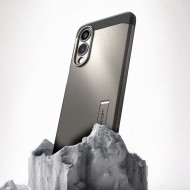 Удароустойчив, твърд кейс с MagSafe за Samsung Galaxy S25 Edge от Spigen Tough Armor Mag - Gunmetal