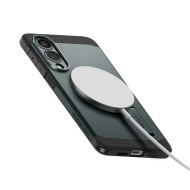 Удароустойчив, твърд кейс с MagSafe за Samsung Galaxy S25 Edge от Spigen Tough Armor Mag - Abyss Green