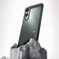 Удароустойчив, твърд кейс с MagSafe за Samsung Galaxy S25 Edge от Spigen Tough Armor Mag - Abyss Green