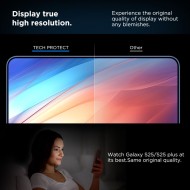 2 броя стъклени протектори за дисплей на Samsung Galaxy S25+ Plus от Tech Protect Quick Set+  - Прозрачни