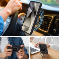 Силиконов кейс с MagSafe за Samsung Galaxy S25 Edge от Tech-Protect Liquid Silicone - Черен
