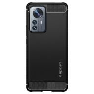 Удароустойчив кейс за Xiaomi 12 Pro от Spigen Rugged Armor - Черен
