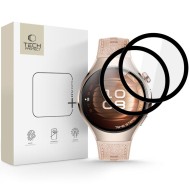 2 x хибридно стъкло за Huawei Watch 5 (42mm) от Tech-Protect Glass Flex+ - Black