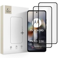 2 x Стъклен протектор за дисплей на Motorola Moto G56 5G от Tech-Protect Glass Fit+ - Black