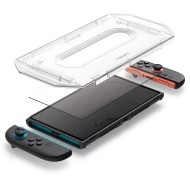 2 броя стъклени протектора за дисплей на Nintendo Switch 2 от Spigen Glas.TR "Ez Fit" - Прозрачни