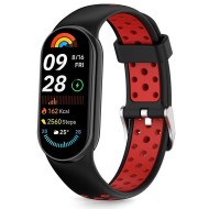 Силиконова каишка за Xiaomi Smart Band 8 / 9 / 10 / NFC от Tech-Protect Iconband Air - Black / Red